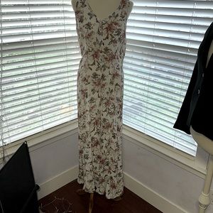 Vintage Neo Nostalgia Floral Pattern Jumpsuit Sleeveless Size Large Rayon EUC